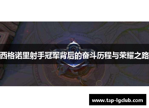 西格诺里射手冠军背后的奋斗历程与荣耀之路 西格诺里射手冠军背后的奋斗历程与荣耀之路
